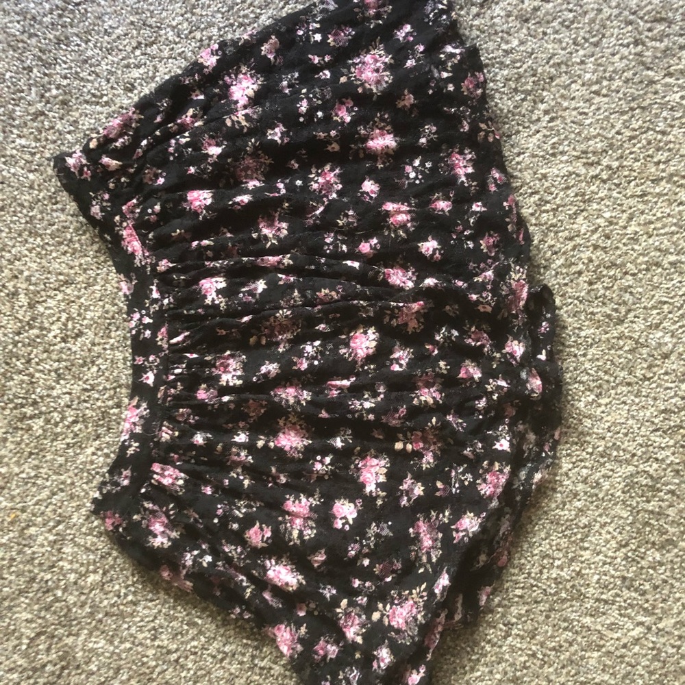 Black and floral skirt